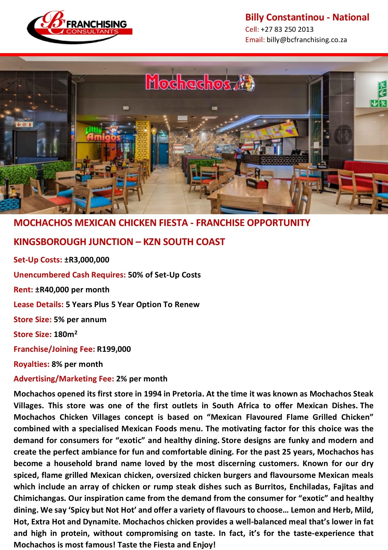MOCHACHOS CHICKEN FIESTA - KZN FRANCHISE OPPORTUNITY SOCIAL MEDIA AD